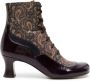 Chie Mihara Mylion 50mm paisley-print boots Red - Thumbnail 1