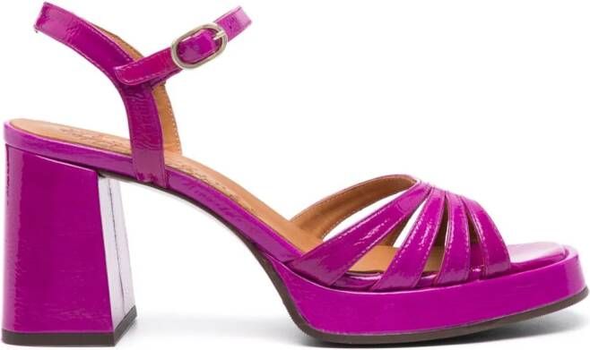 Chie Mihara Naiel 85mm leather sandals Purple