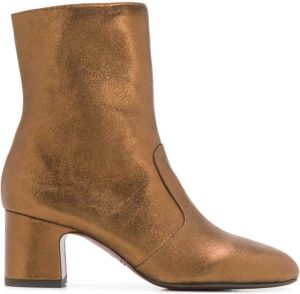Chie Mihara Nanaylon metallic ankle boots Brown