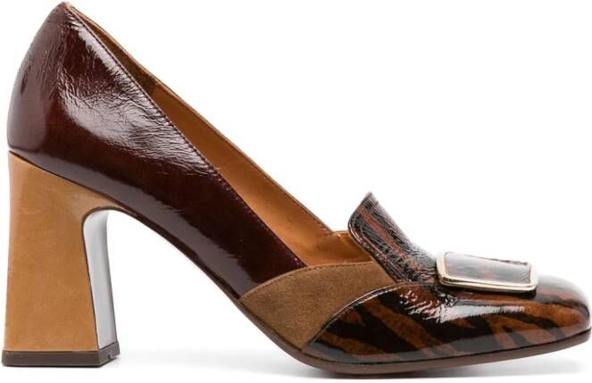 Chie Mihara Ohico 90mm square-toe pumps Brown