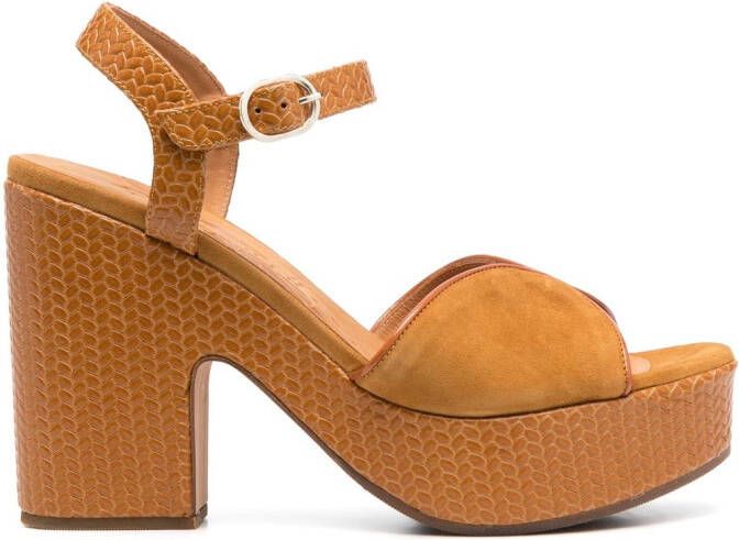 Chie Mihara open-toe leather sandals Brown
