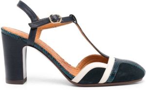 Chie Mihara panelled detailing T-bar pumps Blue