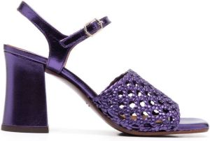 Chie Mihara Pausa 90mm metallic-finish sandals Purple