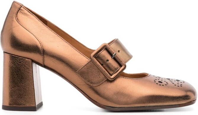 Chie Mihara Paypau 60mm leather pumps Gold