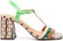 Chie Mihara Piyata 70mm leather sandals Green - Thumbnail 1