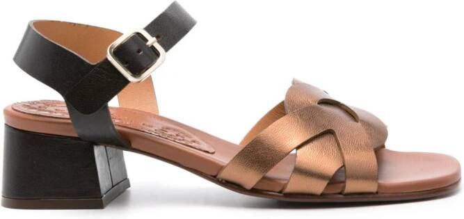 Chie Mihara Quaura 35mm leather sandals Brown