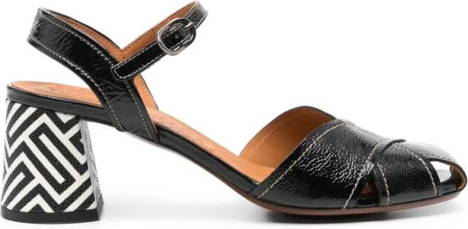 Chie Mihara Roley 60mm patent sandals Black