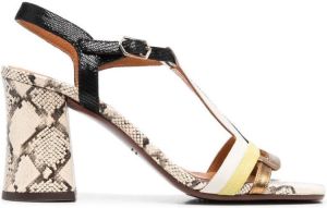 Chie Mihara snake-print 90mm heels Black