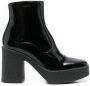 Chie Mihara square-toe 100mm leather boots Black - Thumbnail 1