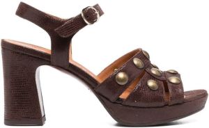 Chie Mihara stud-embellished 85 mm sandals Brown