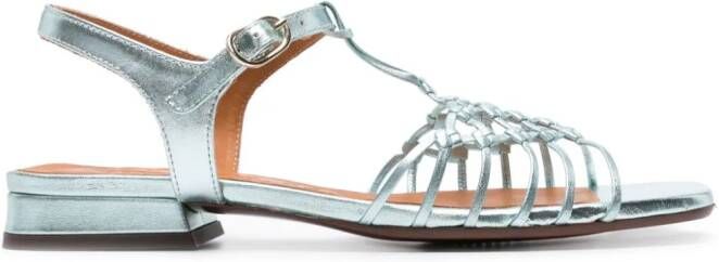 Chie Mihara Tante metallic leather sandals Blue