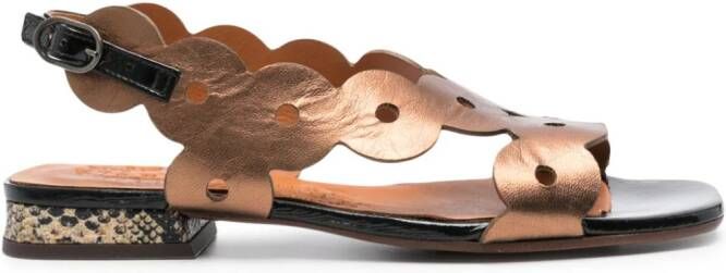 Chie Mihara Teide metallic sandals Brown