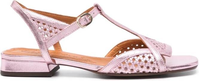 Chie Mihara Tencha leather sandals Pink