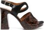 Chie Mihara Ute 90mm leopard-print sandals Brown - Thumbnail 1