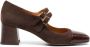 Chie Mihara Volcano 45mm square-toe leather pumps Brown - Thumbnail 1