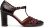 Chie Mihara Wance 90mm strappy leather pumps Purple - Thumbnail 1