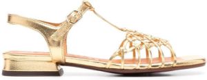 Chie Mihara woven buckle-strap sandals Gold