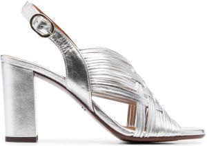 Chie Mihara woven metallic 90mm sandals Silver