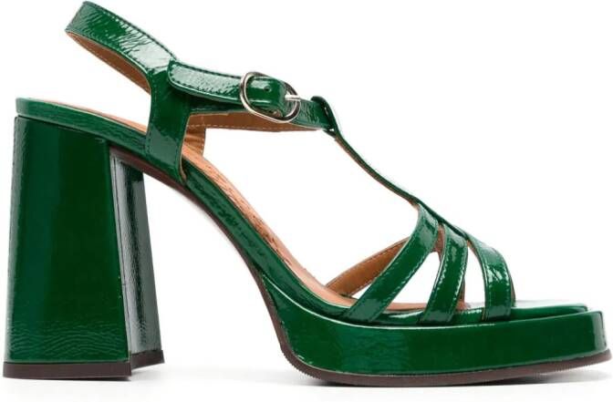 Chie Mihara Zico 103mm leather sandals Green