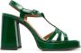 Chie Mihara Zico 103mm leather sandals Green - Thumbnail 1