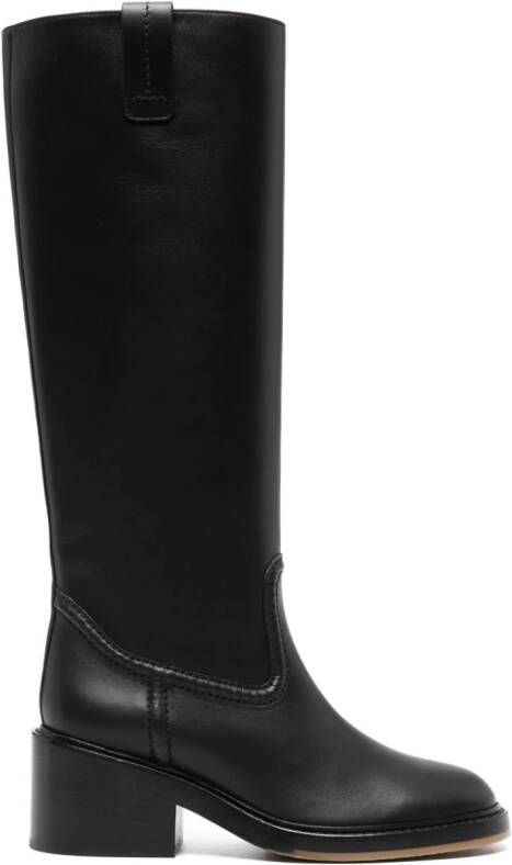 Chloé 70mm knee-high leather boots Black