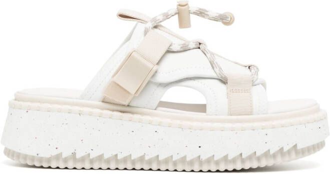 Chloé chunky-sole leather sandals White