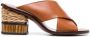 Chloé crossover-straps leather mules Brown - Thumbnail 1