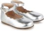 Chloé Kids buckled leather ballerina shoes Silver - Thumbnail 1