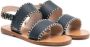 Chloé Kids open-toe leather sandals Blue - Thumbnail 1