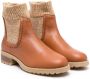 Chloé Kids sock-style chelsea ankle boots Brown - Thumbnail 1
