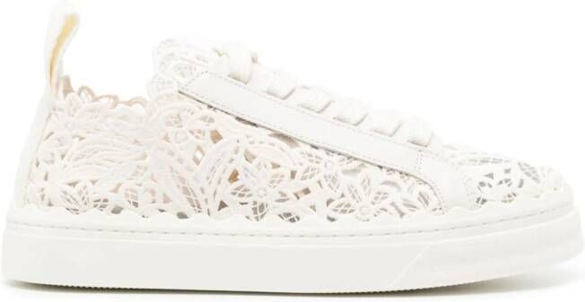 Chloé Lauren lace sneakers White