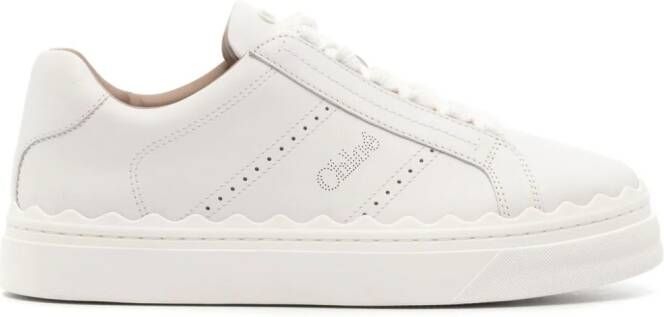 Chloé Lauren lace-up leather sneakers White