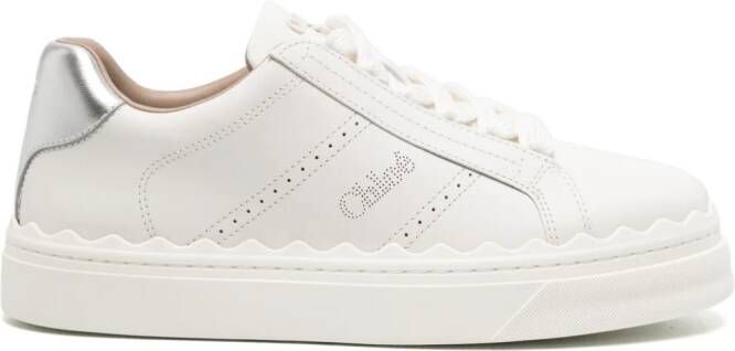 Chloé Lauren leather sneakers White