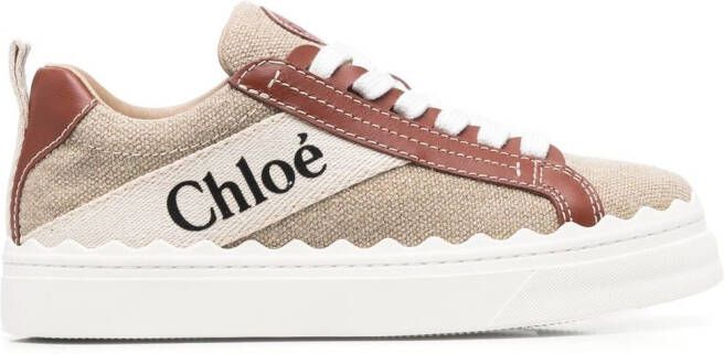 Chloé Lauren low-top canvas sneakers Neutrals
