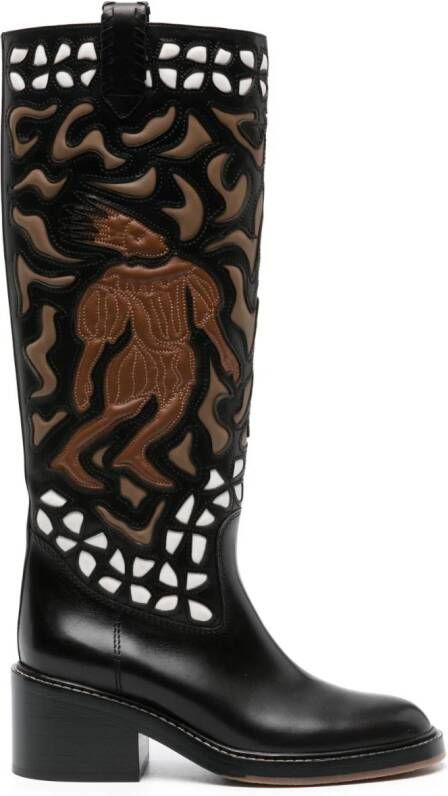 Chloé Mallo knee-high leather boots Black