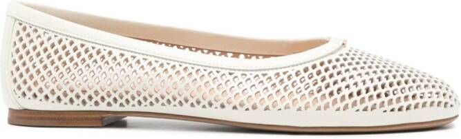 Chloé Marcie leather ballerina shoes White