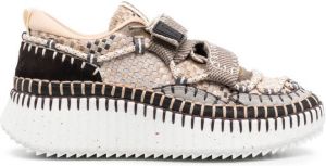 Chloé Nama touch-strap fastening sneakers Brown
