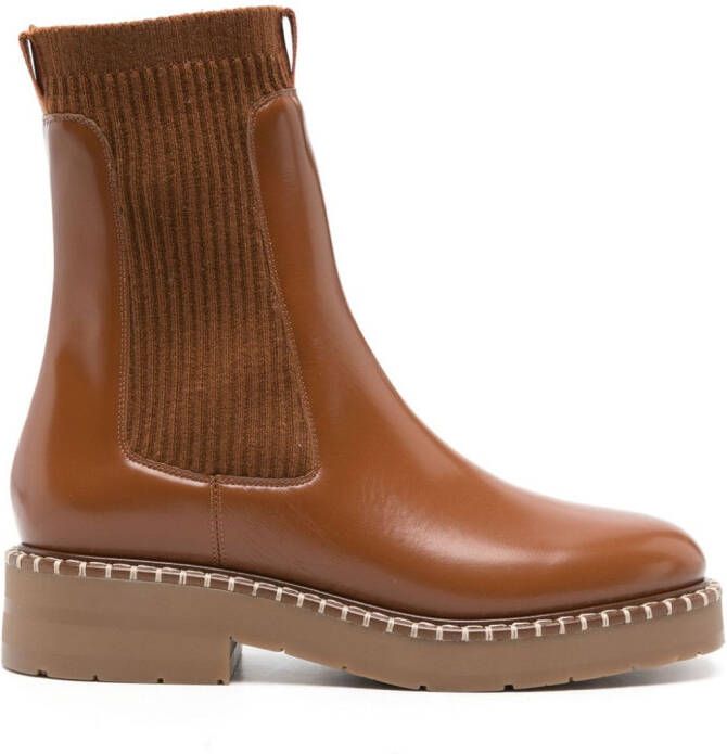 Chloé Noua panelled Chelsea boots Brown