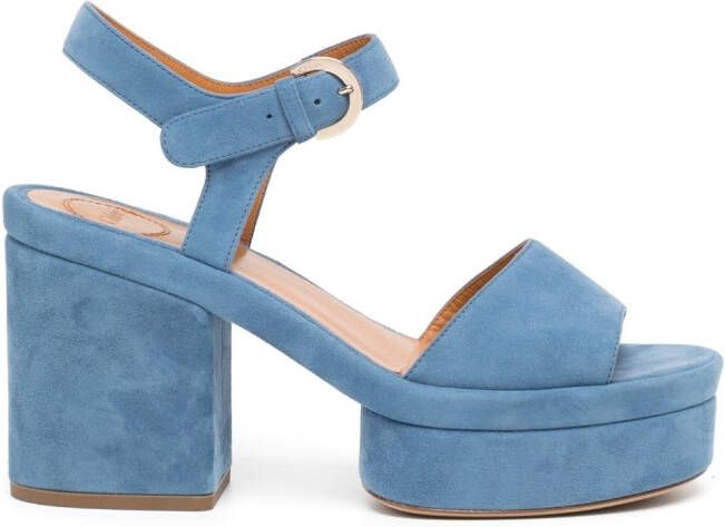 Chloé Odina 85mm suede sandals Blue