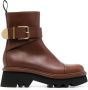 Chloé Owena ankle leather boots Brown - Thumbnail 1