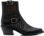 Chloé panelled leather western boots Black - Thumbnail 1