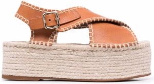 Chloé platform espadrille sandals Brown