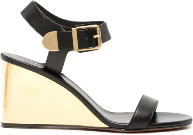 Chloé Rebecca 70mm wedge sandals Black