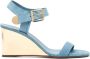 Chloé Rebecca 70mm wedge sandals Blue - Thumbnail 1