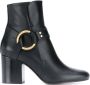 Chloé ring detail leather boots Black - Thumbnail 1