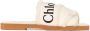 Chloé Woody logo-tape flat sandals White - Thumbnail 1