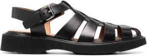Church's caged leather sandals Black