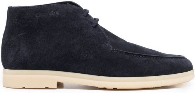 Church's Goring soft suede lace-up boots Blue