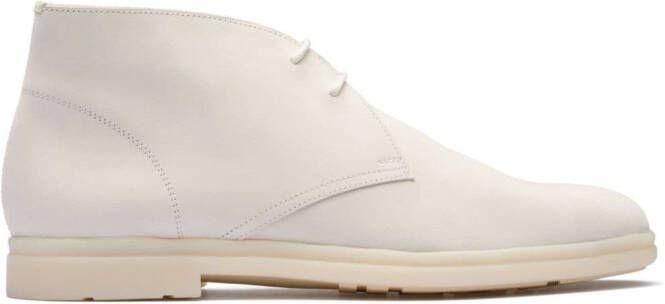 Church's Lewes lace-up Nubuck-leather boots White