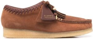 Clarks bead-detail suede shoes Brown